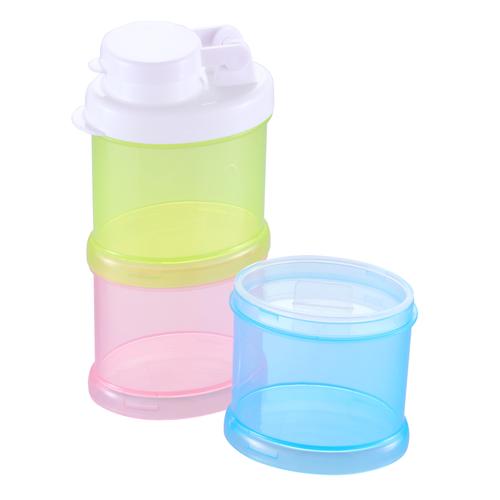 亲亲我婴儿大容量外出奶粉盒便携奶粉格宝宝奶粉罐分装储存三层